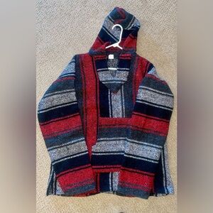 Artesanias F.R. Inc. 100% acrylic Baja hoodie/poncho made in Mexico